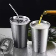 16oz Unbreakable Stackable Stainless Steel Drinking Cup | https://www.bestnamebadges.com