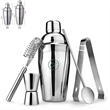 5 PCS Cocktail Shaker Set Stainless Steel | https://www.bestnamebadges.com