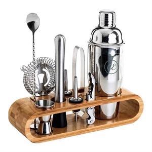 Cocktail Shaker Set Bartender Kit with Stand