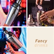 Cocktail Shaker Set Bartender Kit with Stand | https://www.bestnamebadges.com