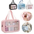 Translucent Toiletry Bag with with Handy Handle | https://www.bestnamebadges.com