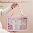 Translucent Toiletry Bag with with Handy Handle | https://www.bestnamebadges.com