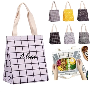 Wide-Open Foldable Insulated Lunch Bag