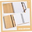 Eco-Friendly Natural Bamboo Cover Notebook With A Pen | https://www.bestnamebadges.com