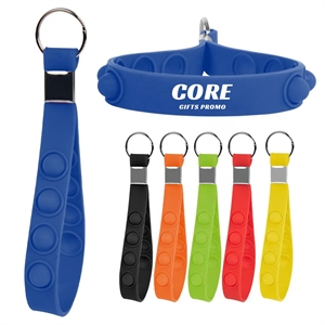 Silicone Wristband Pop Keychain