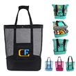 Detachable Mesh Beach Tote Bags with Cooler Compartment | https://www.bestnamebadges.com