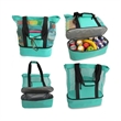 Detachable Mesh Beach Tote Bags with Cooler Compartment | https://www.bestnamebadges.com