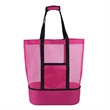 Detachable Mesh Beach Tote Bags with Cooler Compartment | https://www.bestnamebadges.com