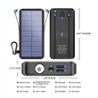 20,000 mAh Solar Wireless Charging Bank With Flashlight | https://www.bestnamebadges.com