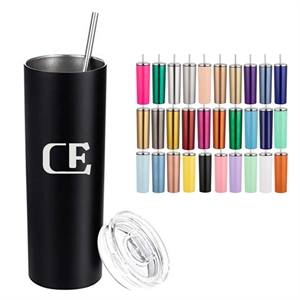Stainless Steel Skinny Tumbler With Lids And Straws