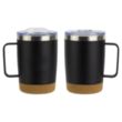 12 Oz Stainless Steel Mug with Cork Base | https://www.bestnamebadges.com