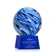 Naples Award on Robson Base - Blue | https://www.bestnamebadges.com