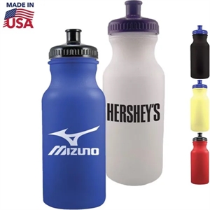 Colored 20 oz water Bike Bottle USA | https://www.bestnamebadges.com