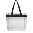 Clear Plastic Tote Bag w/ Colored Handles | https://www.bestnamebadges.com