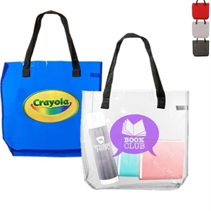 Classic Transparent Beach Tote Bag w/ Handles | https://www.bestnamebadges.com
