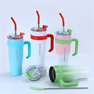 40oz Car Coffee Mug Stainless Steel Tumbler with Handle