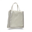 Color Stripe Fancy Web Handle Tote Bag W/ Bottom Gusset | https://www.bestnamebadges.com