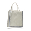 Color Stripe Fancy Web Handle Tote Bag W/ Bottom Gusset | https://www.bestnamebadges.com