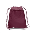 210D Polyester Drawstring Backpack W/ Front Pocket | https://www.bestnamebadges.com