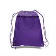 210D Polyester Drawstring Backpack W/ Front Pocket | https://www.bestnamebadges.com