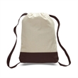 12 Oz. Cotton Canvas Two Tone Sport Backpack | https://www.bestnamebadges.com