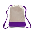 12 Oz. Cotton Canvas Two Tone Sport Backpack | https://www.bestnamebadges.com