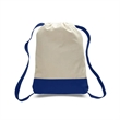 12 Oz. Cotton Canvas Two Tone Sport Backpack | https://www.bestnamebadges.com