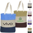 12 Oz. Canvas Tri-Color Promotional Tote Bag | https://www.bestnamebadges.com