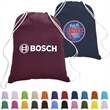 100% Cotton Canvas Budget-Friendly Drawstring Backpack | https://www.bestnamebadges.com