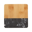Bamboo & Marble Coaster | https://www.bestnamebadges.com