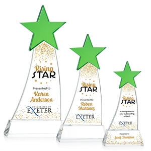 Manolita VividPrint™ Award - Green/Clear | https://www.bestnamebadges.com