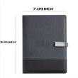 8000mAh Wireless Mobile Power Loose-Leaf Discbound Notebook | https://www.bestnamebadges.com