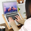 Bamboo Ergonomic Adjustable Book Stand With Fixed Arms | https://www.bestnamebadges.com
