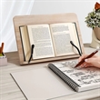 Bamboo Ergonomic Adjustable Book Stand With Fixed Arms | https://www.bestnamebadges.com
