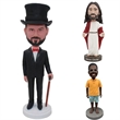 Fully Customizable  6 inch Custom Polymer Clay Bobblehead | https://www.bestnamebadges.com