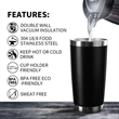 20oz Stainless Steel Tumbler with Lid | https://www.bestnamebadges.com