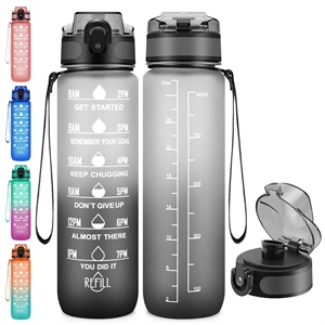 32 oz Motivational Water Bottles With Time Maker