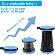 Portable Collapsible Retractable Stool for Camping | https://www.bestnamebadges.com