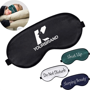 Custom Soft Blackout Adjustable Strap Sleep Eye Mask