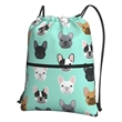 Premium Sublimated Drawstring Zipper Pocket Backpack 14"x17" | https://www.bestnamebadges.com