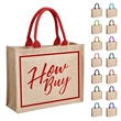 Jute Tote Bag ( 15" W x 11.8" H  x 6" D ) | https://www.bestnamebadges.com