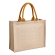Jute Tote Bag ( 15" W x 11.8" H  x 6" D ) | https://www.bestnamebadges.com