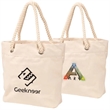 14 oz. Heavy-duty Cotton Canvas Tote Bag w/ Rope Handle | https://www.bestnamebadges.com