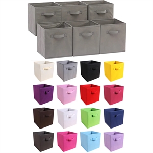 Basics Collapsible Fabric Storage Boxes With Handles