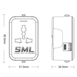 Worldwide All in One Universal Travel Wall Plug Adaptor | https://www.bestnamebadges.com
