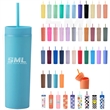 16 oz Colored  Plastic Tumblers with Lids and Straws | https://www.bestnamebadges.com