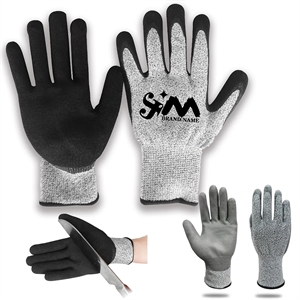 PU Nitrile Coated Cut-Resistant Kitchen Home Work Gloves
