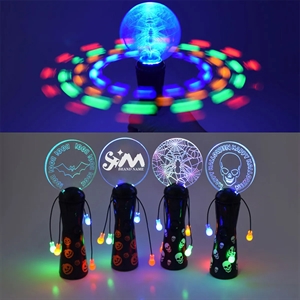 Custom LED Light Up Spinner Rotating Wand For Party Stadium