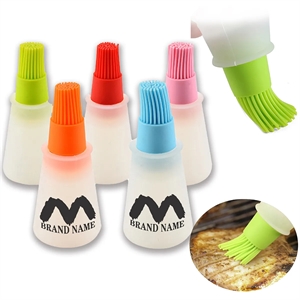 Portable Cooking BBQ Silicone Oil Bottle With Brush