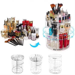 360 Rotating Adjustable Bathroom Makeup Storage Holder